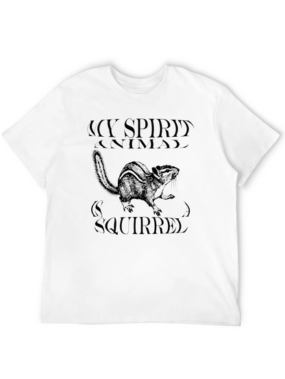 My Spirit Animal Squirrel Black Graphic Tee Shirt