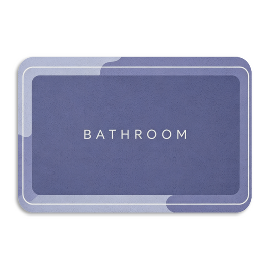 Minimal BATHROOM Letter Print Diatomite Absorbent Mat
