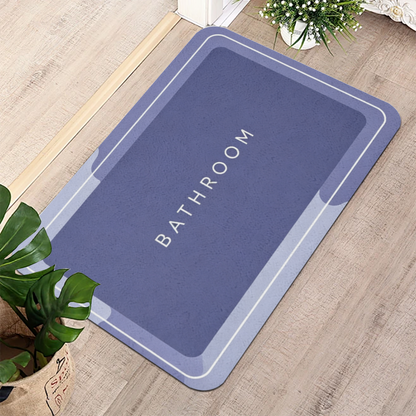 Minimal BATHROOM Letter Print Diatomite Absorbent Mat