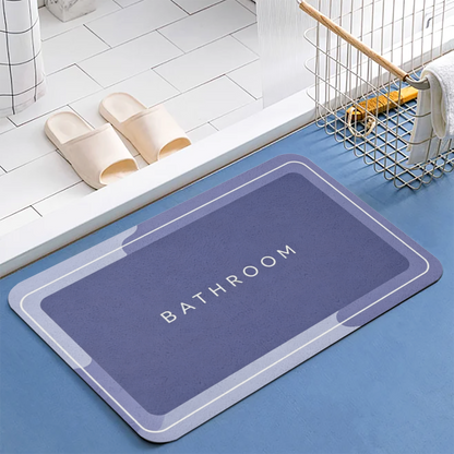 Minimal BATHROOM Letter Print Diatomite Absorbent Mat