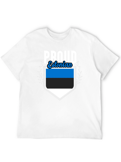 Proud Estonian Flag Graphic T-Shirt