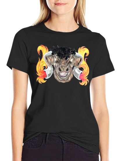 Fiery Bull Graphic Tee - Unleash Your Inner Beast!