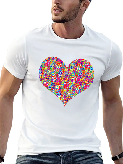Heart Pattern Mens T-Shirt