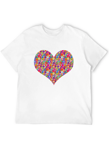 Heart Pattern Mens T-Shirt