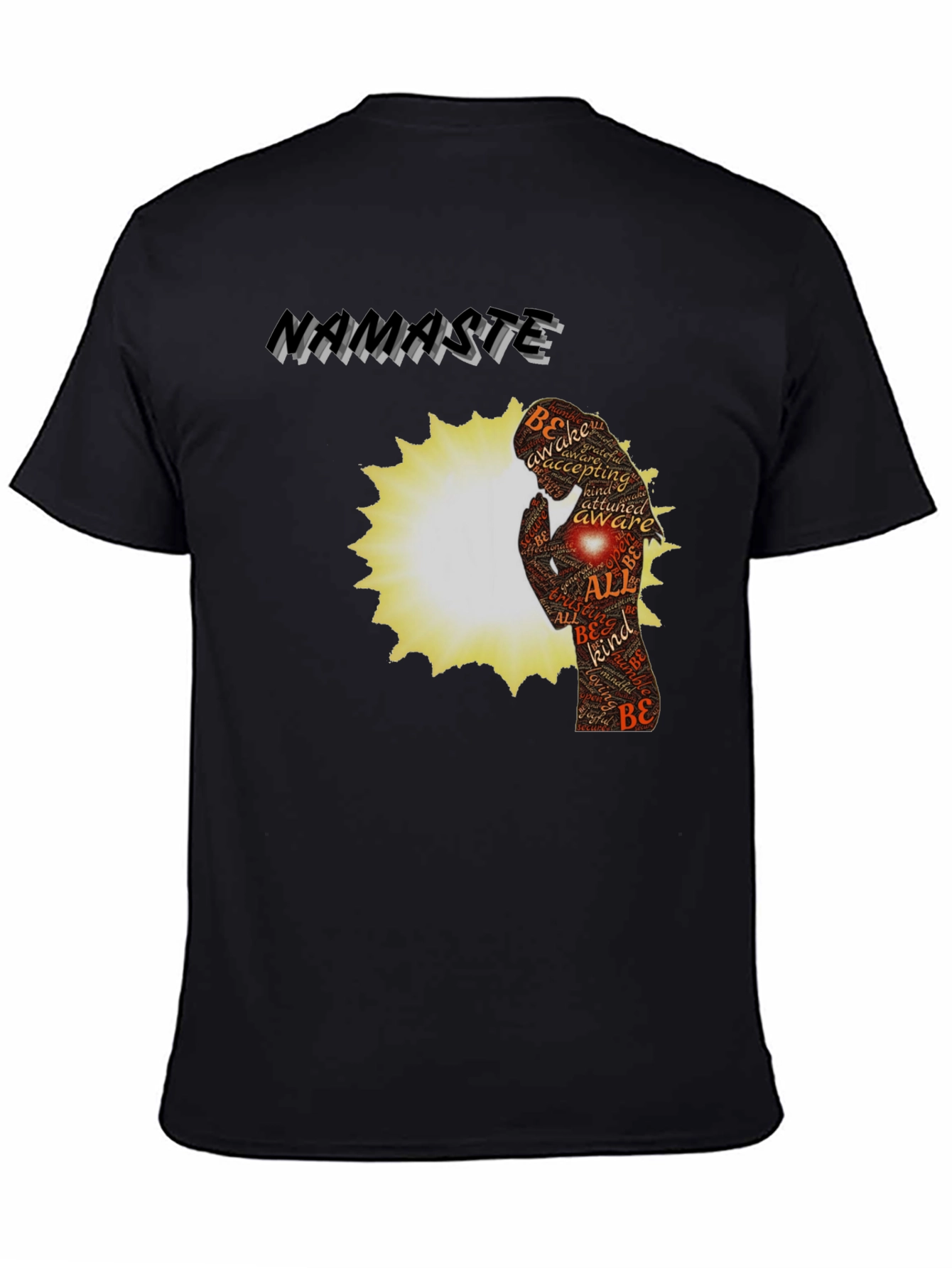 Namaste Yoga Meditation Graphic T-Shirt