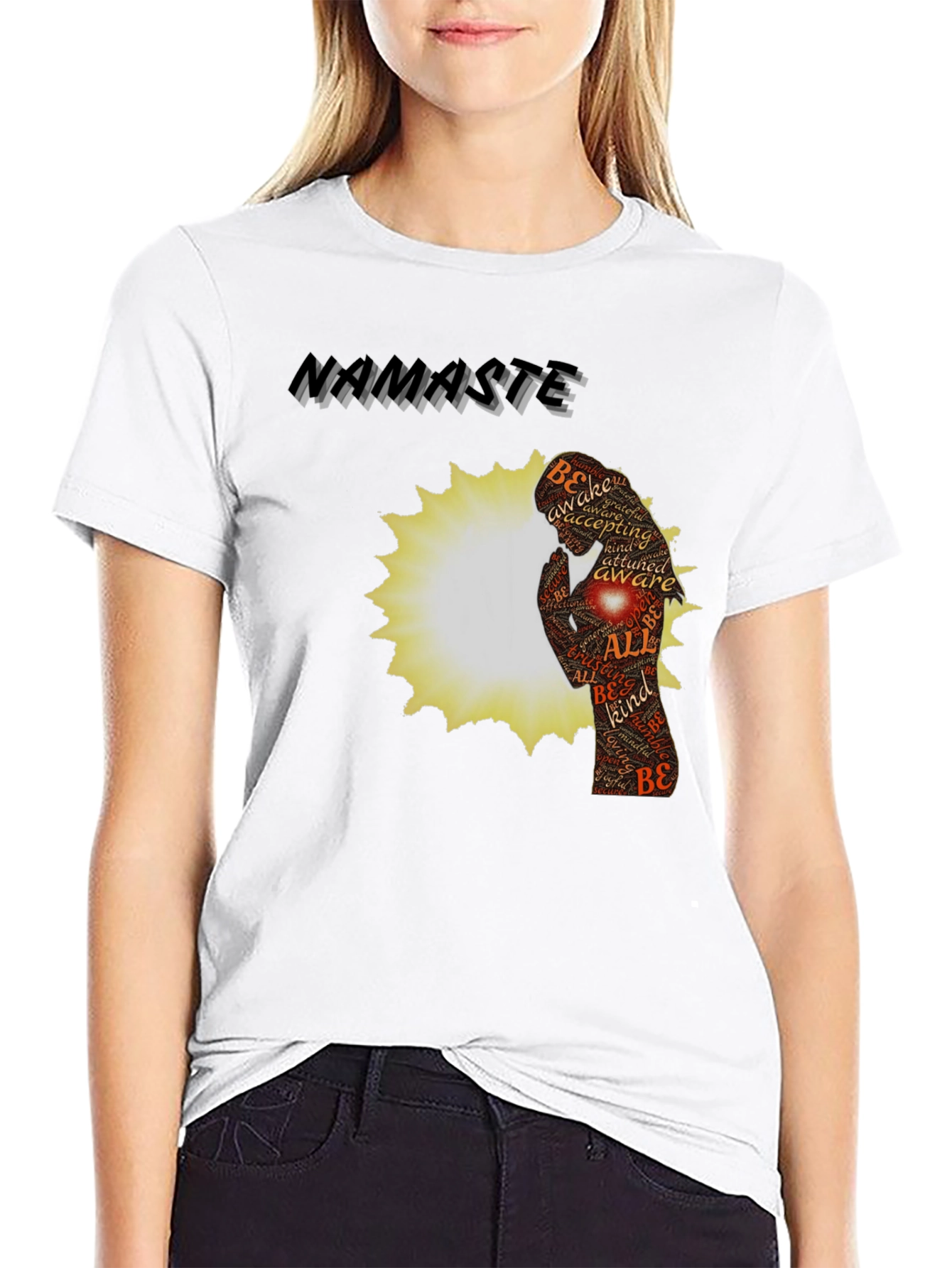 Namaste Yoga Meditation Graphic T-Shirt