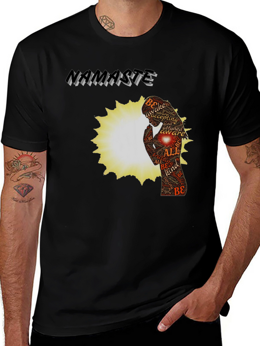 Namaste Yoga Meditation Graphic T-Shirt