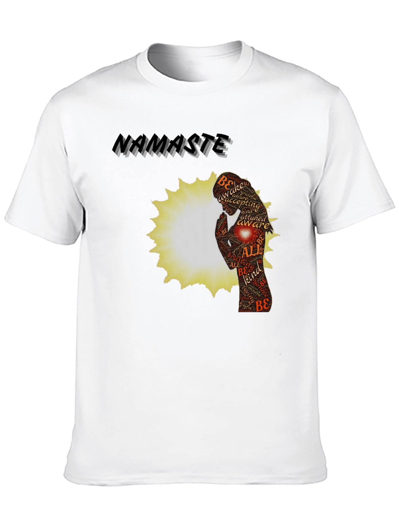 Namaste Yoga Meditation Graphic T-Shirt