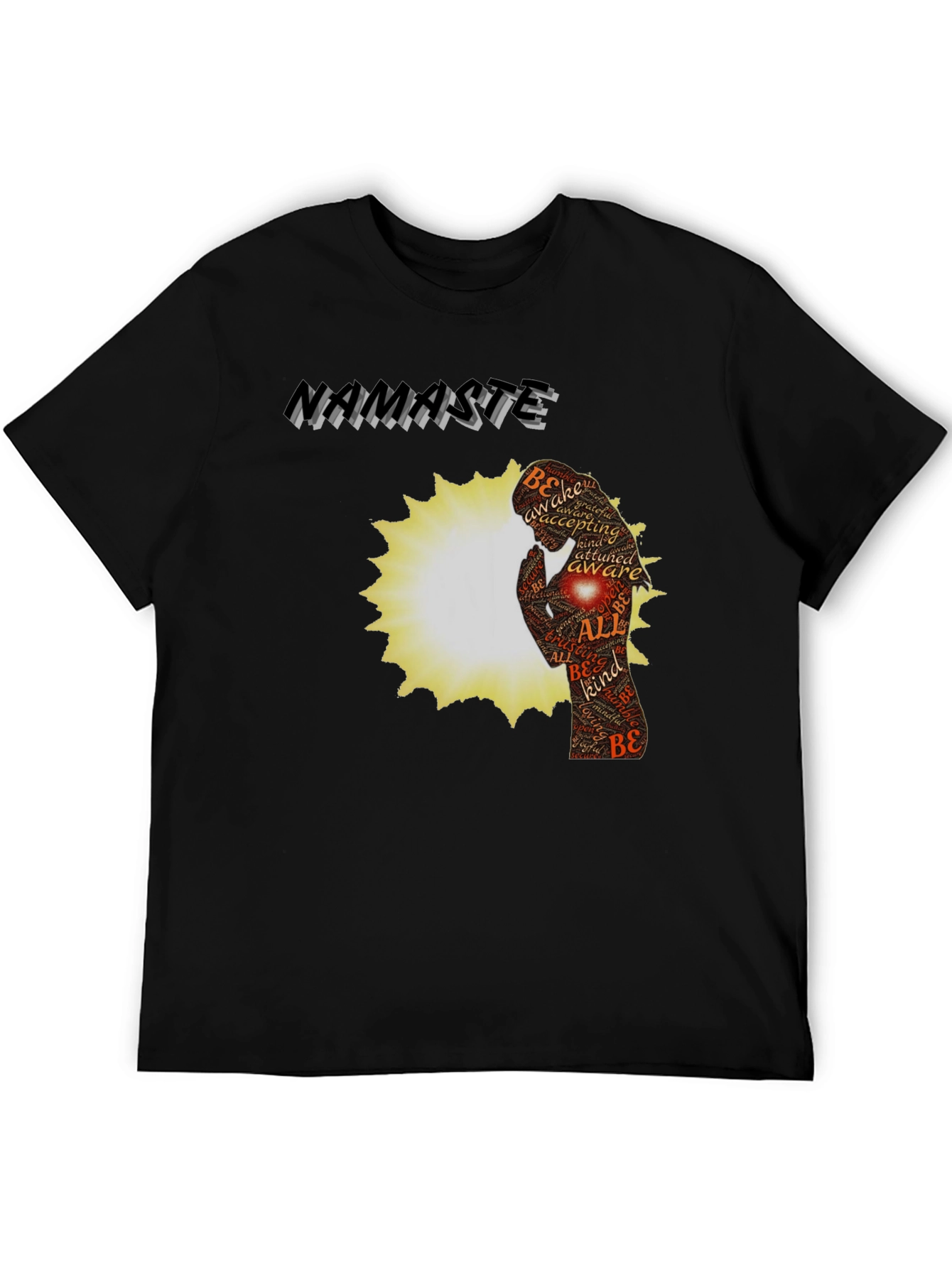 Namaste Yoga Meditation Graphic T-Shirt