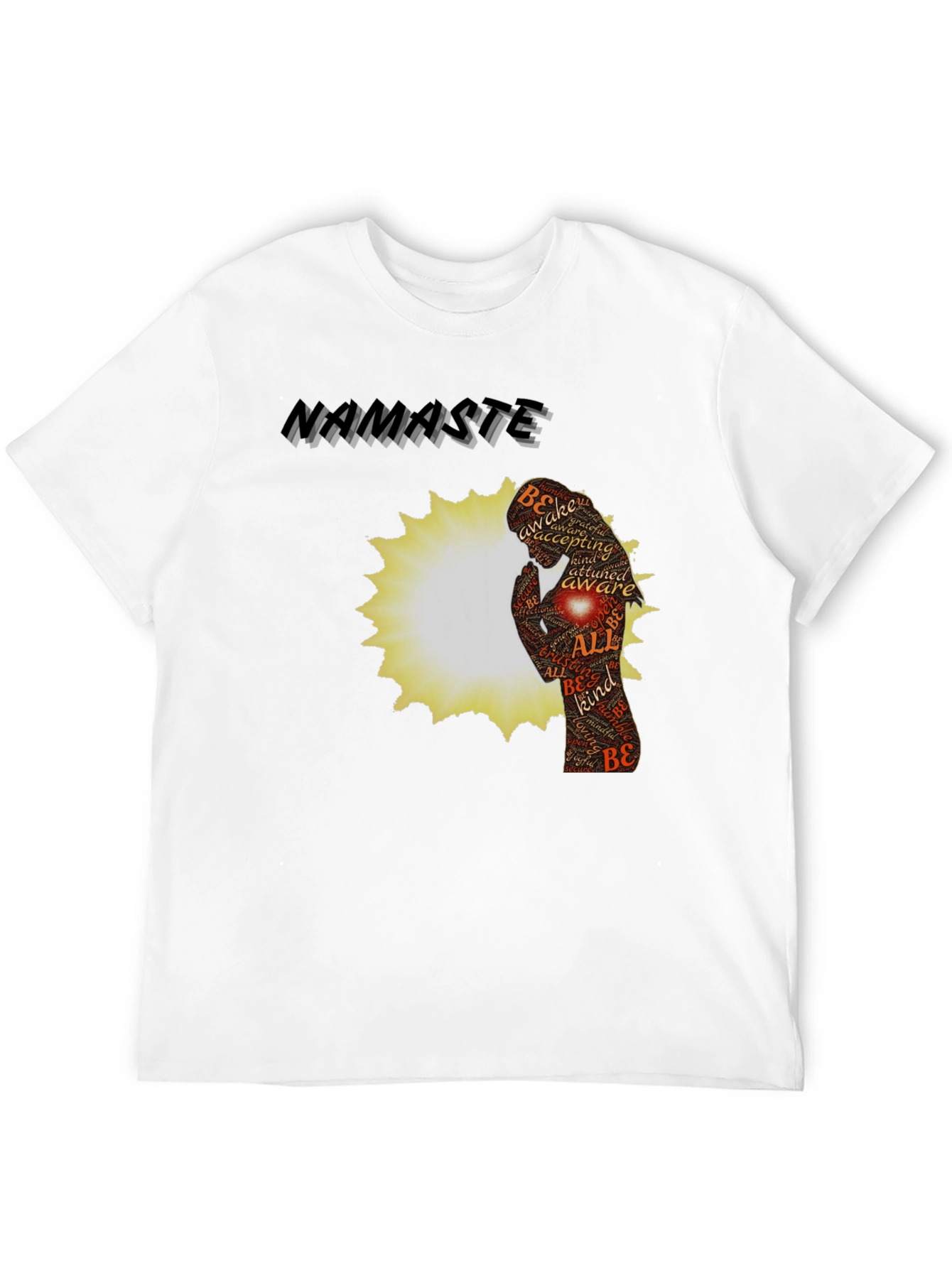 Namaste Yoga Meditation Graphic T-Shirt