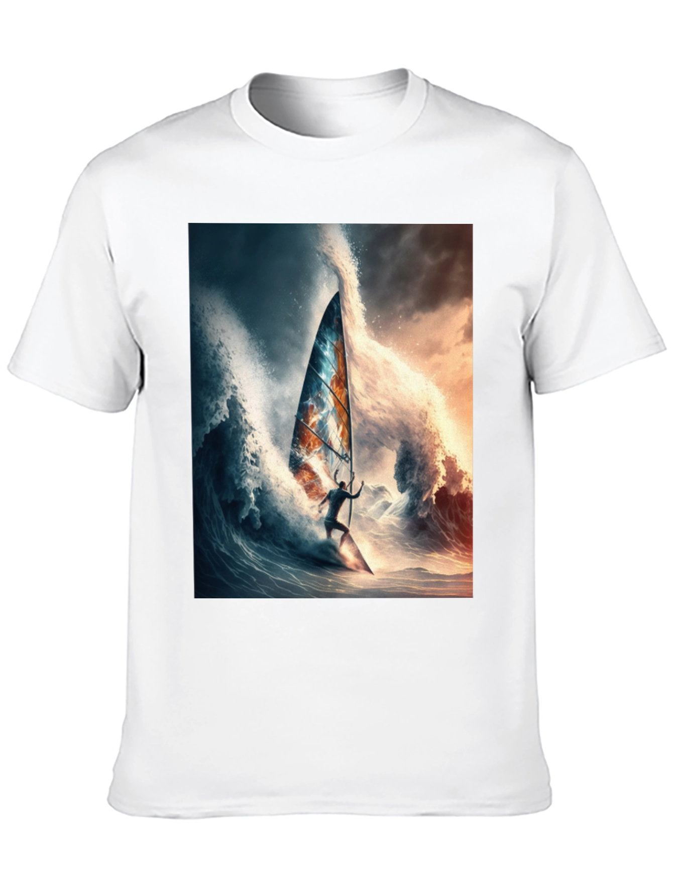 Wave Rider Tee - Black Graphic T-Shirt