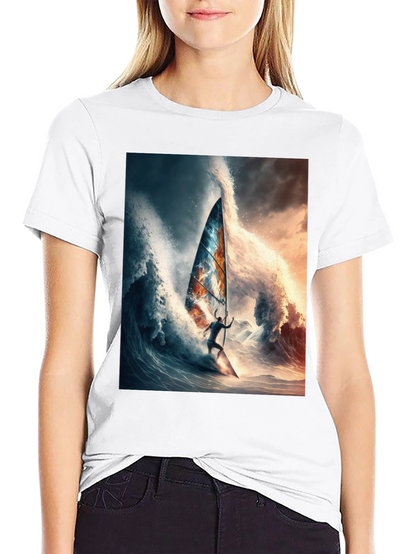 Wave Rider Tee - Black Graphic T-Shirt