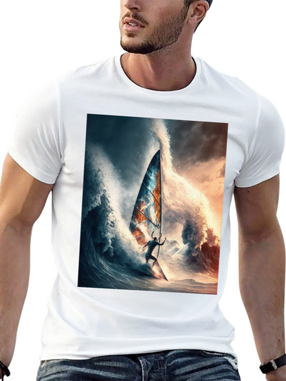 Wave Rider Tee - Black Graphic T-Shirt