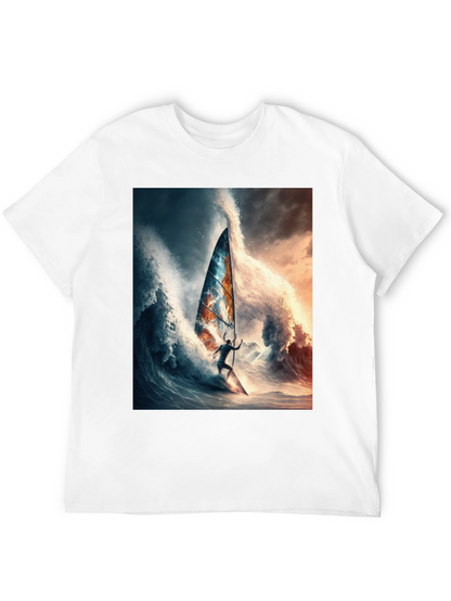 Wave Rider Tee - Black Graphic T-Shirt