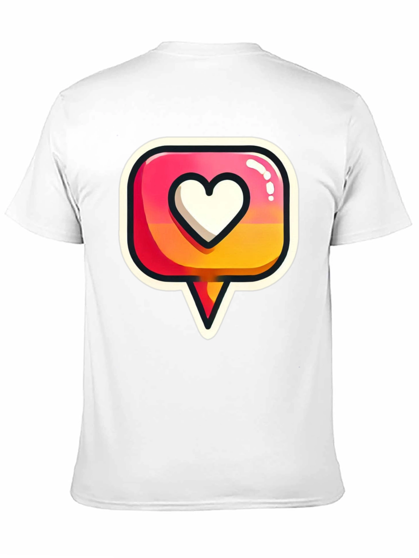Heart Icon Graphic Tee - Trendy Black T-Shirt