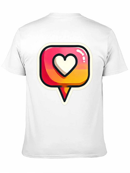 Heart Icon Graphic Tee - Trendy Black T-Shirt