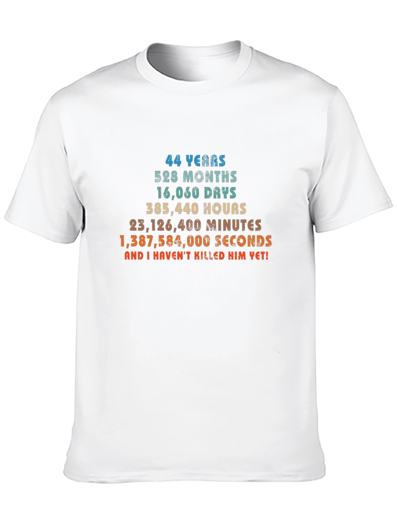 Funny 44th Anniversary T-Shirt - 44 Years and Counting!