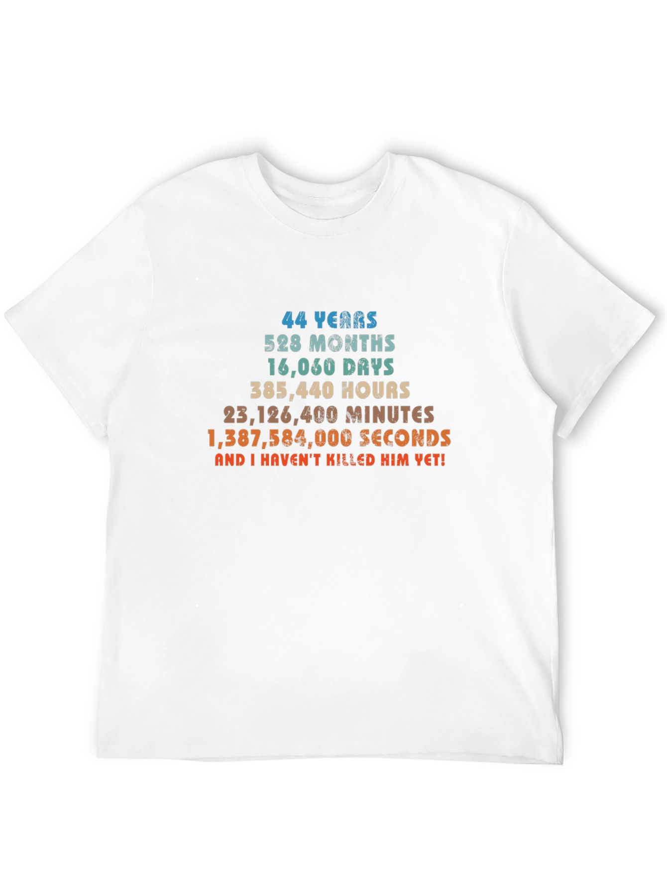 Funny 44th Anniversary T-Shirt - 44 Years and Counting!
