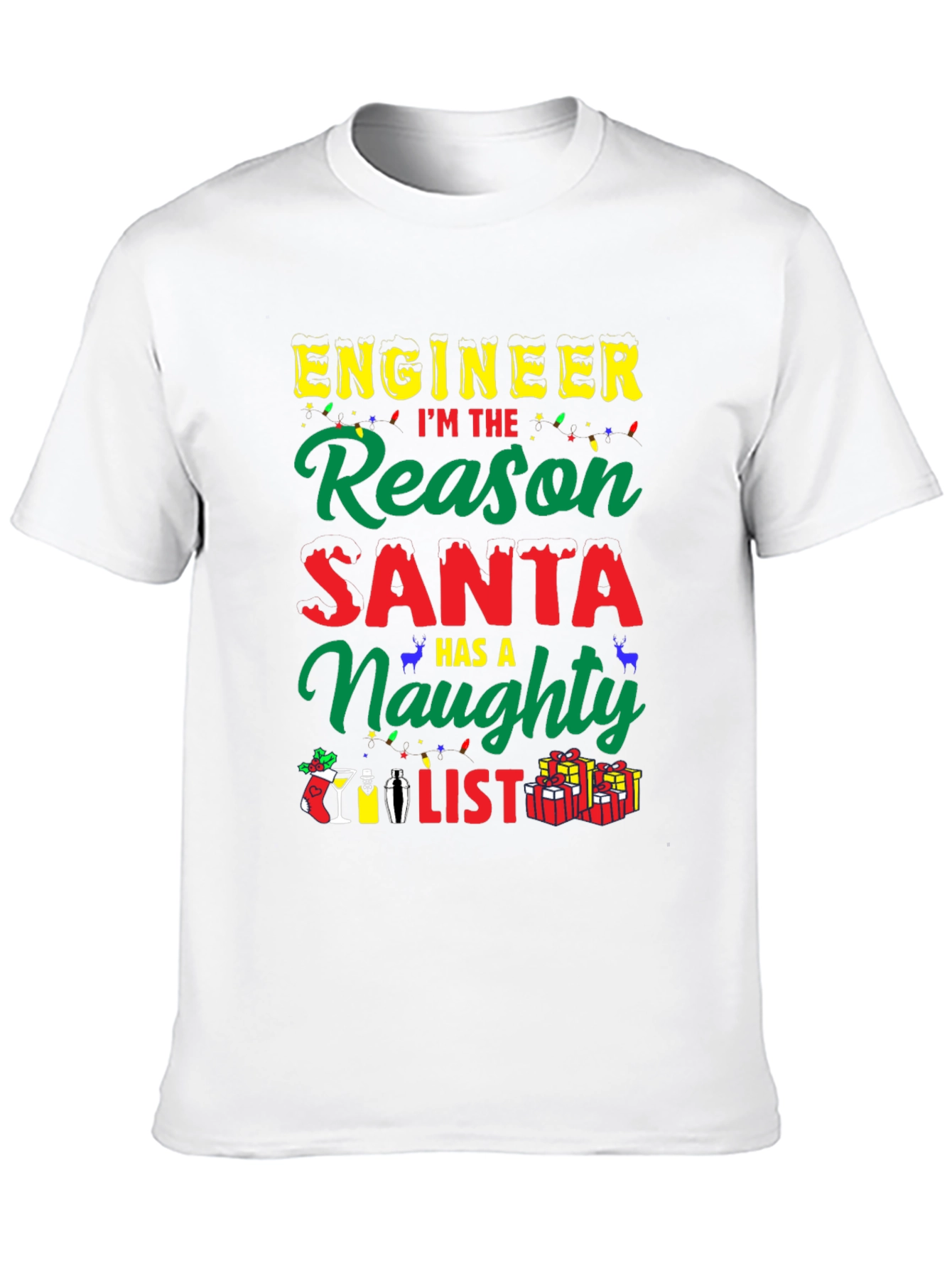 Engineer Naughty List Christmas T-Shirt