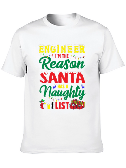 Engineer Naughty List Christmas T-Shirt