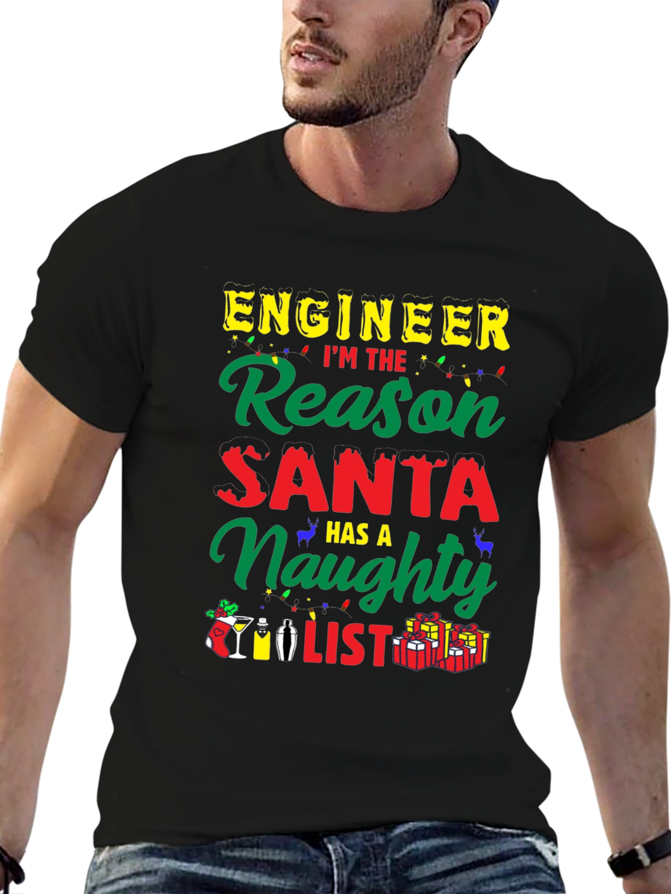 Engineer Naughty List Christmas T-Shirt