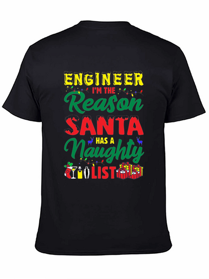 Engineer Naughty List Christmas T-Shirt