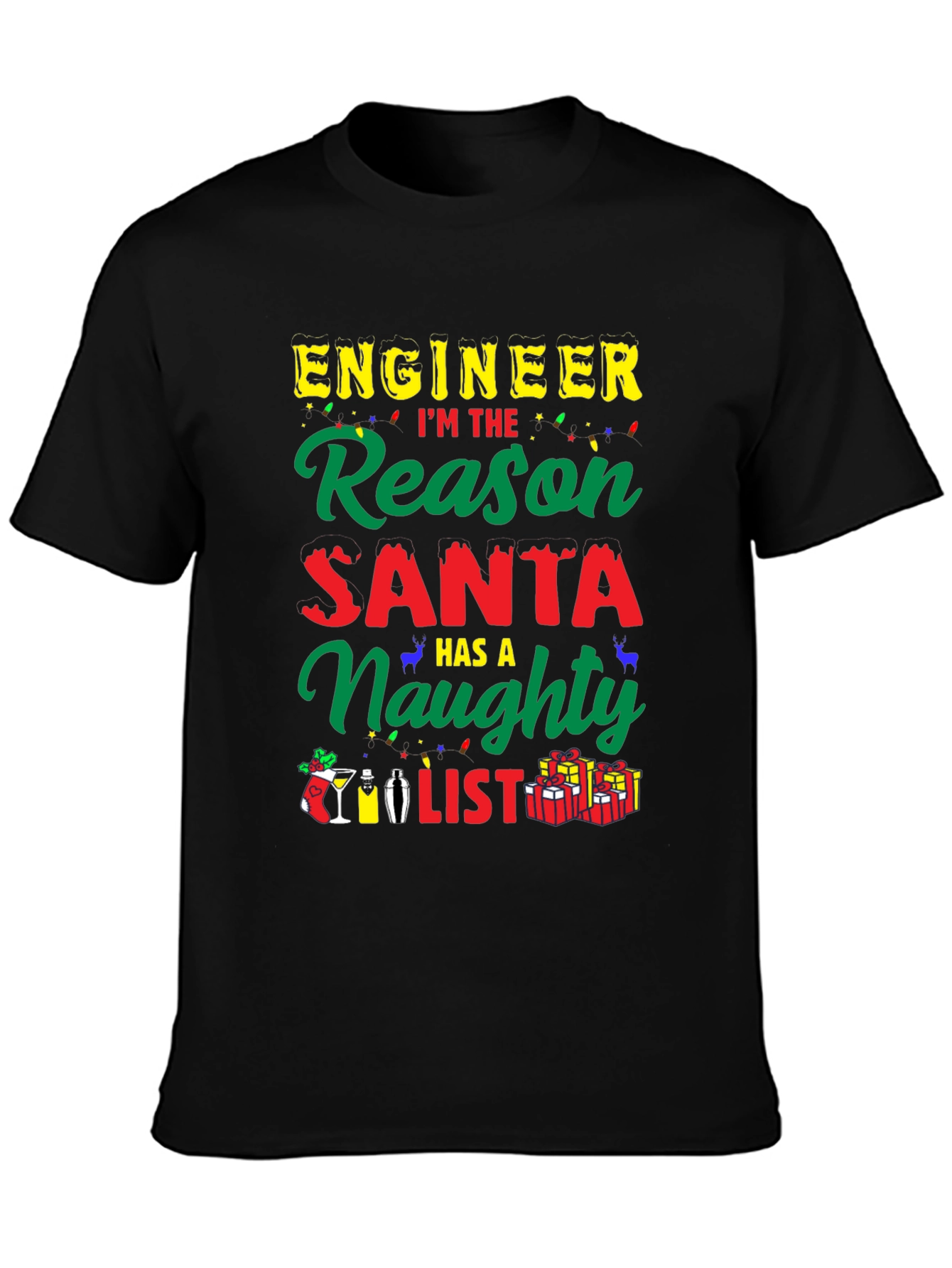 Engineer Naughty List Christmas T-Shirt
