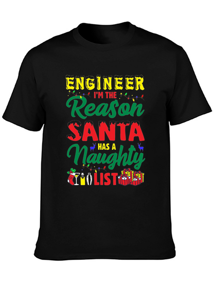 Engineer Naughty List Christmas T-Shirt