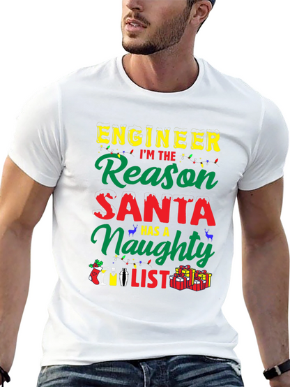 Engineer Naughty List Christmas T-Shirt