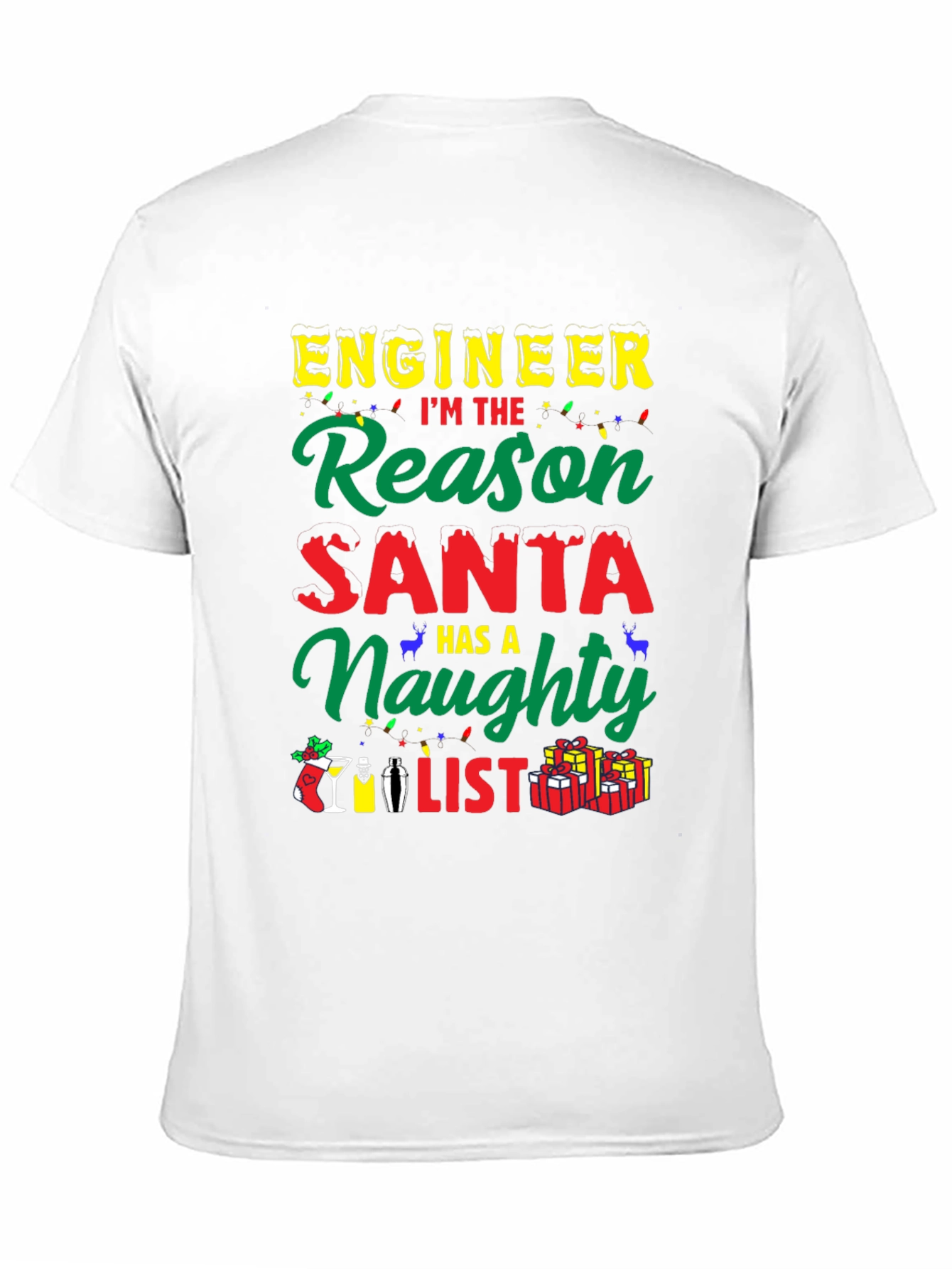 Engineer Naughty List Christmas T-Shirt
