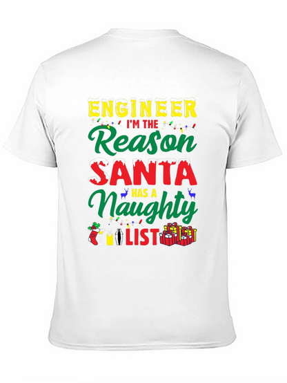 Engineer Naughty List Christmas T-Shirt