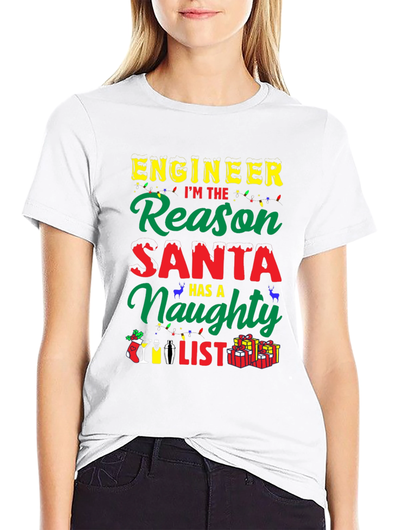 Engineer Naughty List Christmas T-Shirt