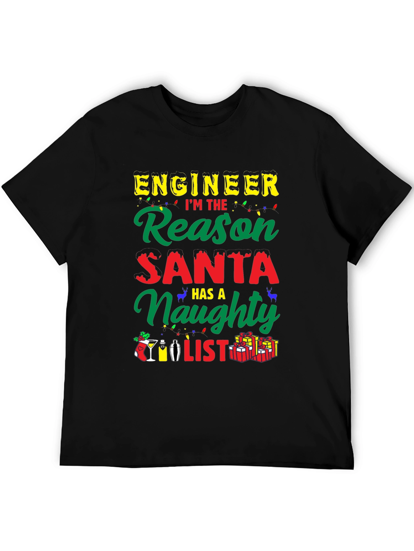 Engineer Naughty List Christmas T-Shirt