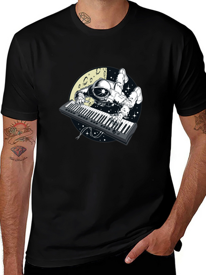 Astronaut Keyboard Player Graphic Tee