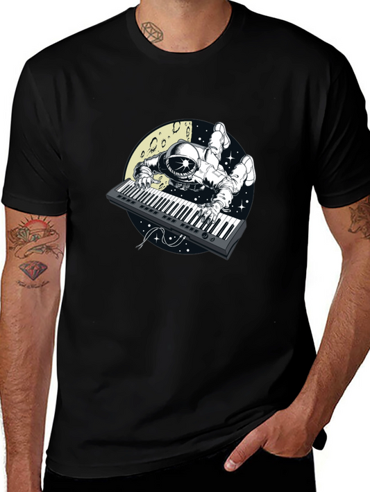 Astronaut Keyboard Player Graphic Tee