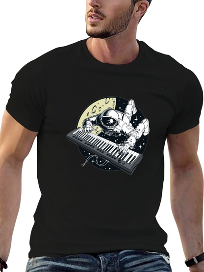 Astronaut Keyboard Player Graphic Tee