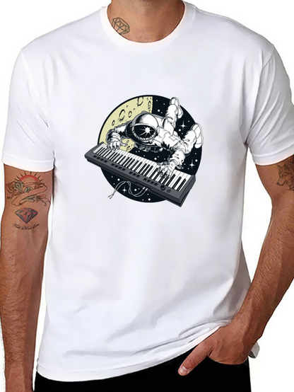 Astronaut Keyboard Player Graphic Tee