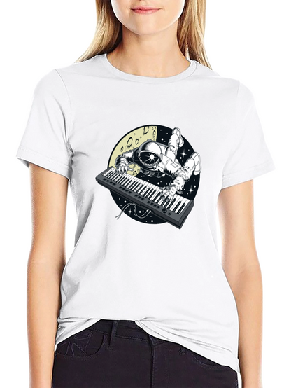 Astronaut Keyboard Player Graphic Tee