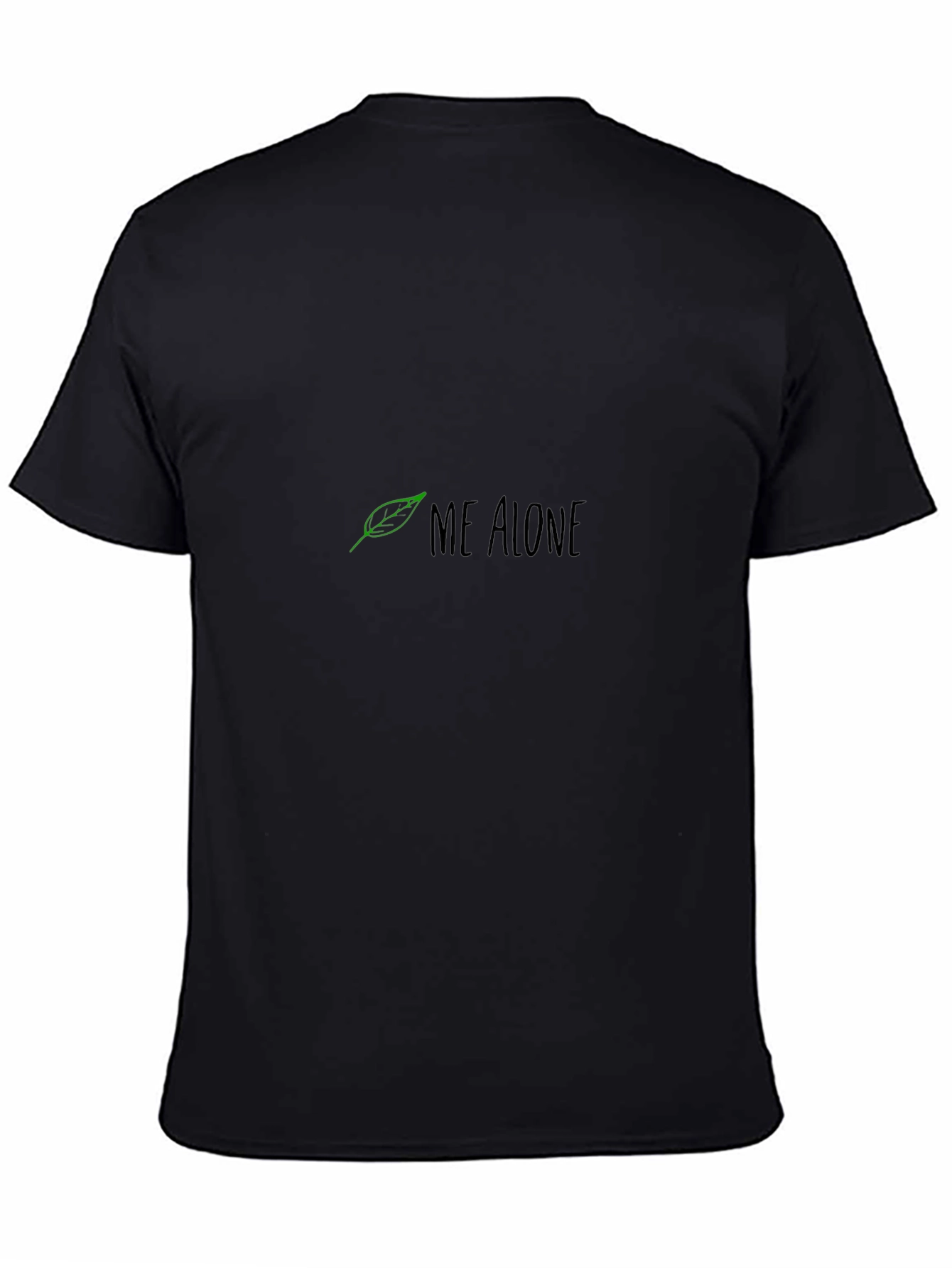 Me Alone Graphic Print Black Tee