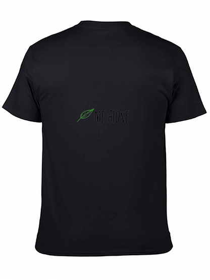 Me Alone Graphic Print Black Tee