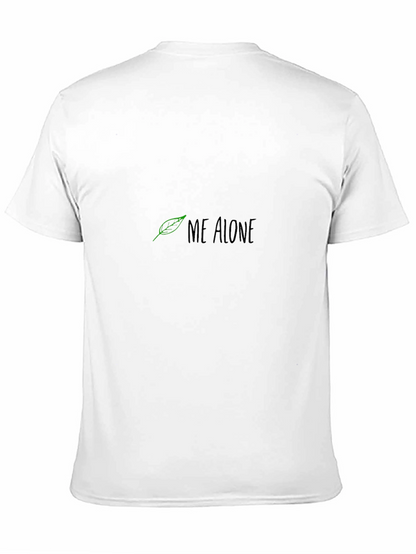 Me Alone Graphic Print Black Tee