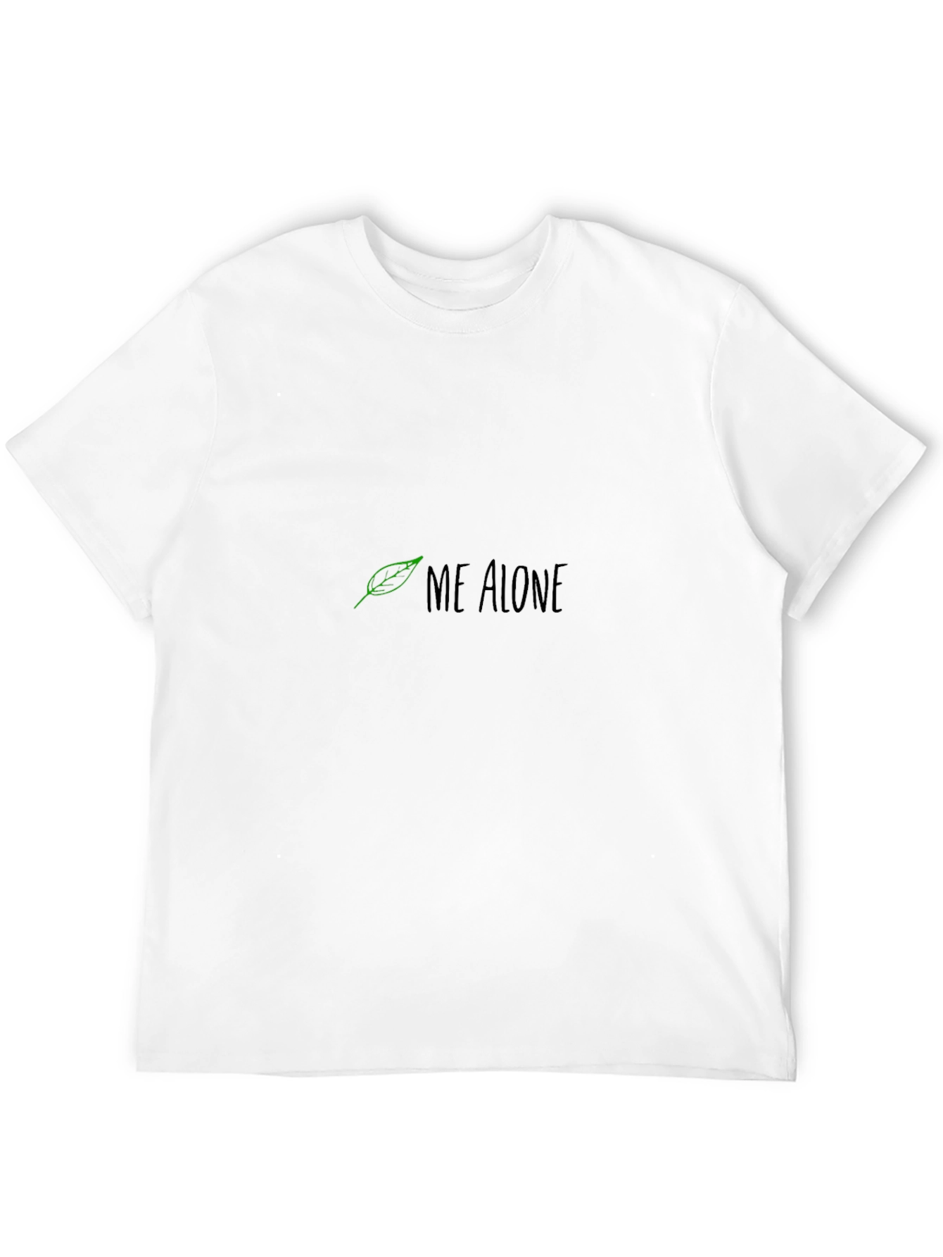Me Alone Graphic Print Black Tee