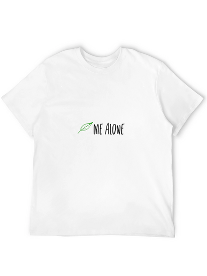 Me Alone Graphic Print Black Tee