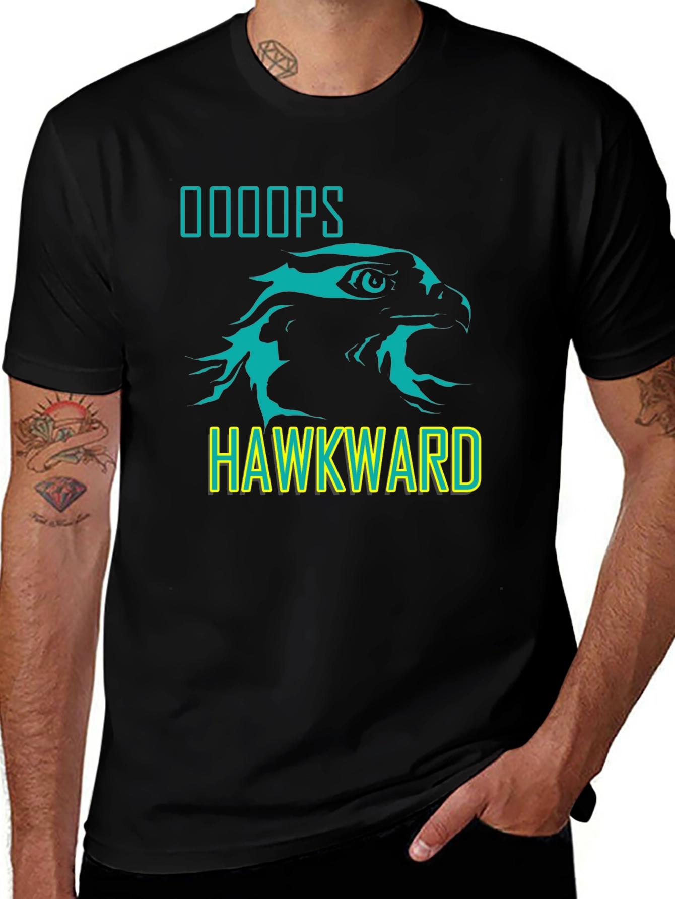 Oooops Hawkwward Graphic T-Shirt