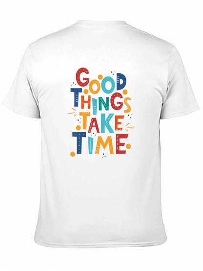 Good Things Take Time Graphic Tee - Black