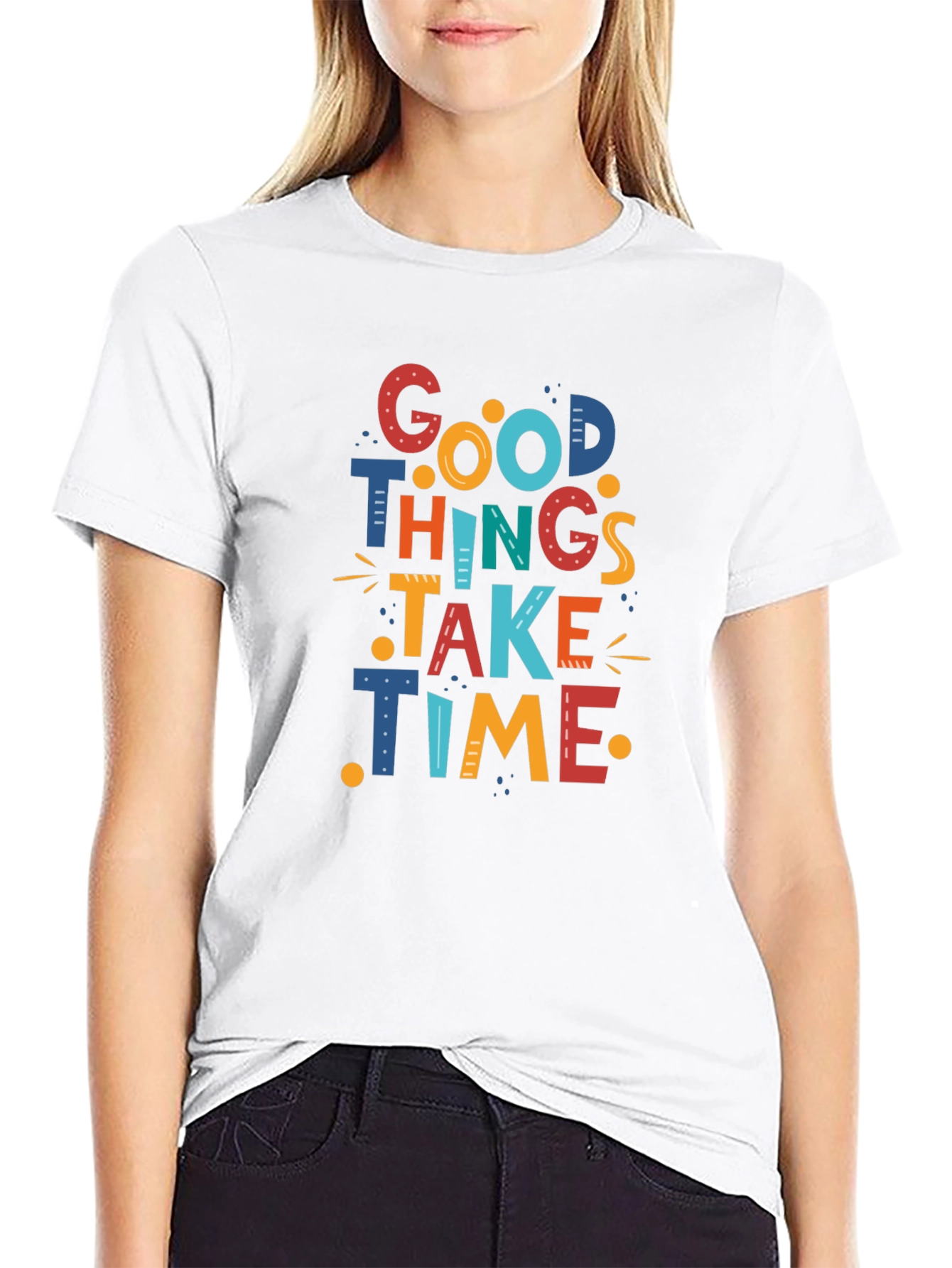 Good Things Take Time Graphic Tee - Black
