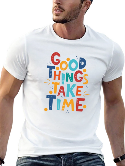 Good Things Take Time Graphic Tee - Black
