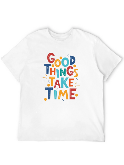 Good Things Take Time Graphic Tee - Black