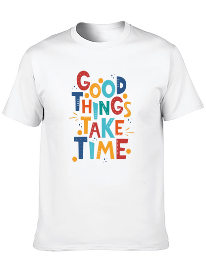 Good Things Take Time Graphic Tee - Black