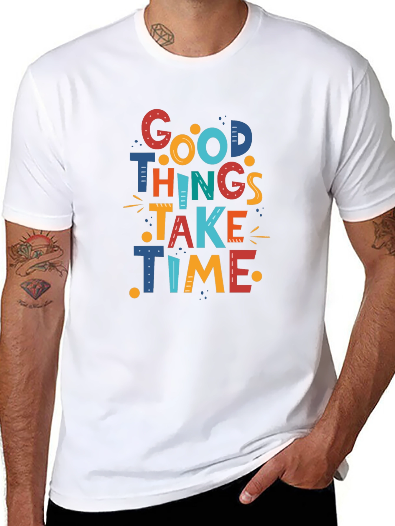 Good Things Take Time Graphic Tee - Black